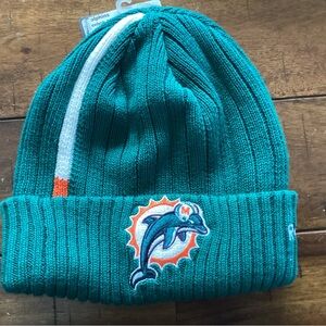 🐬 REEBOK NFL TEAM APPAREL MIAMI DOLPHINS TIGHT RIBBED WARM WINTER BEANIE